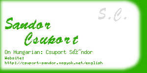 sandor csuport business card